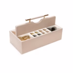 SortWithStyle Luxury Taupe Skincare Organizer side-view